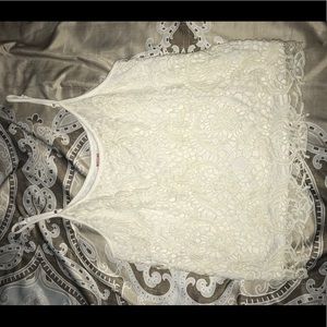 White laced tank top